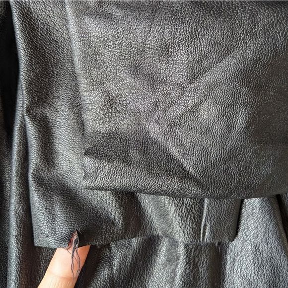 Commando Women's Faux Leather Stretch Leggings in Black Elastic High Waist Sz XL - Picture 9 of 9